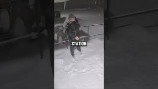 The Moment When a Police Officer Was Covered By Snow [upl. by Saum584]