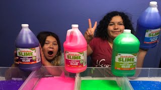 NEW CRAZY ART NICKELODEON SLIME GLUE GALLONS  MAKING FOUR GALLONS OF CRAZY ART NICKELODEON SLIME [upl. by Haily841]