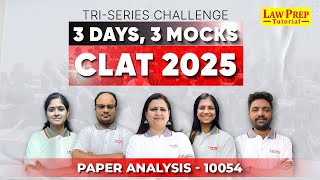 TRISeries Challenge for CLAT 2025  Day 3 Mock Paper Analysis [upl. by Noram]