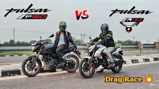 Bajaj Pulsar N150 Vs P150 Drag Race  Race Till Thier Potential [upl. by Nitsud]