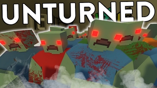 Unturned Funny Moments With Friends Zombie Hordes Drowning Roaming and More [upl. by Lamb196]