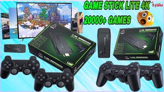 Game Stick Lite 4K  M8 Game Stick 20000 Games 🤯  Cheapest Retro Game Console [upl. by Ecinue]