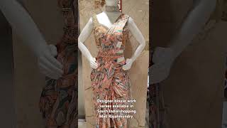 designer blouse work sarees available in South India shopping Mall Rajahmundry [upl. by Acinorrev]