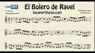 Ravel´s Bolero Sheet Music for flute violin and oboe [upl. by Haidebej]