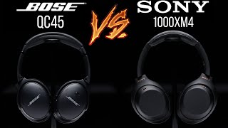 Bose QC45 VS Sony WH1000XM4  ANC Headphone Comparison [upl. by Novelia788]