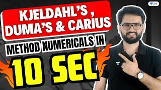 Kjeldahl’s Duma’s amp Carius Method Numerical in 10 Seconds  chemistrytricks lokeshchoudhary [upl. by Rehotsirk217]