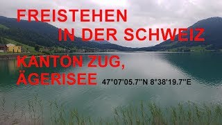 🏕 FREISTEHEN WILD CAMPEN Schweiz Wohnmobil Kanton Zug Ägerisee [upl. by Doykos]