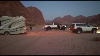 Pulling a RV out of soft sand with Nissan Patrol Y61 [upl. by Malik]