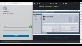 How to installing esxi vmware vsphere 7 in windows 11 [upl. by Markos769]