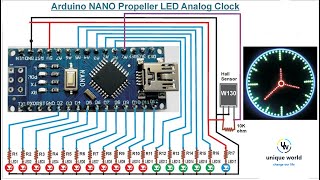 how to make Propeller LED Pendulum Clock using Arduino NANO [upl. by Aibonez]