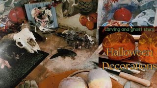 Halloween Decorations With Ghost Story pumpkincarving halloween scarystories [upl. by Emlin311]