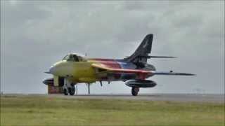 Hawker Hunter fast jet fighter  Miss Demeanour  superb display [upl. by Casilde]