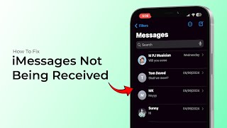 How To FIX iMessages Not Being Received [upl. by Neelac311]