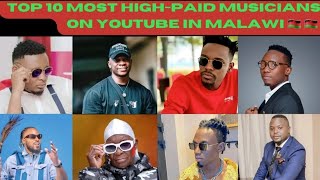 top 10 most high paid musicians in Malawi 2024 🇲🇼 🇲🇼 [upl. by Bibah]