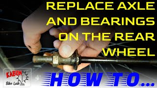 How To Replace Axle And Bearings On The Rear Wheel Hub With Freewheel [upl. by Nazario]