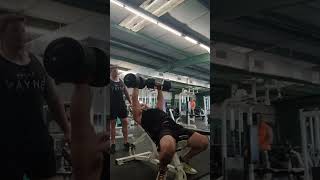 130lb incline dumbbell press [upl. by Nalliuq]