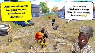 NEXT LEVEL IRRITATING RANDOMS WITH CROSSBOW😂😈TROLLING RANDOM TEAMMATES😂BGMI FUNNY amp WTF MOMENTS [upl. by Attennhoj]