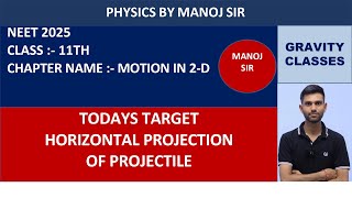 Projectile motion  Class 11  Lecture 01  NEETBoard  Manoj sir [upl. by Coney78]