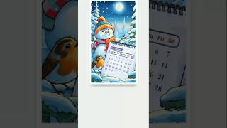 Winter ❄️ December Colander Coloring subscribe drawing shortsvideo trending december winter [upl. by Ro]