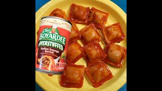 The Chef Boyardee Overstuffed Italian Sausage Ravioli is tasty [upl. by Justis82]