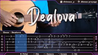 Once Dealova Cover Fingerstyle  TAB Tutorial [upl. by Enahc]