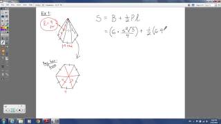 Geometry  123  Surface Area of Pyramids and Cones [upl. by Wilscam458]