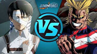 Levi Ackerman VS All Might  Mugen Jus Jump Force [upl. by Millur]