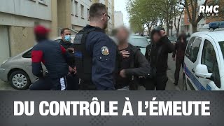 Un contrôle de police vire à lémeute [upl. by Ofella]