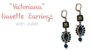 Victoriana Crystal Navette Earrings  Learn how to bezel a Navette [upl. by Giarg]