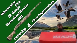 Winchester SX4 Waterfowl Hunter DRT Unboxing amp First Impressions [upl. by Eecrad594]