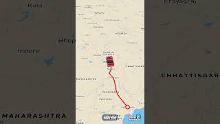 Vijayawada to jammu kashmir map travel viralvideo shortvideo [upl. by Masry]