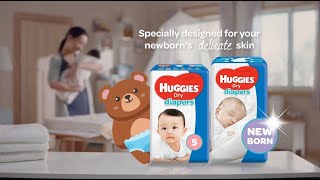 Huggies Dry Newborn  for your babys delicate skin 👶 [upl. by Ertnod]