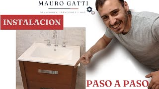 Como INSTALAR una bacha de BAÑO con grifería CIERRE CERAMICO [upl. by Marysa]