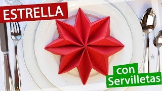 ⭐ Cómo doblar una servilleta en forma de estrella ¡fácil y rápido [upl. by Lucias158]