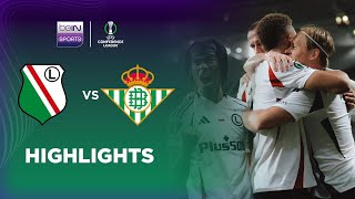 Legia Warszawa 10 Real Betis  Conference League 2425 Match Highlights [upl. by Suiramad211]