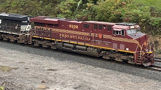 Pennsylvania heritage unit at The Gallitzin Tunnels 4K [upl. by Ettenuj150]