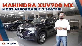 Mahindra XUV700 MX 7 Seater Walkaround  Most Affordable Variant  Rs 1499 Lakh  CarWale [upl. by Pinckney]