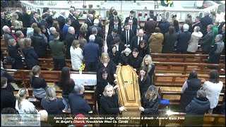 Kevin Lynch Ardmone Mountain Lodge Cootehill  Funeral Mass from St Brigid’s Church Knockbride [upl. by Canfield]