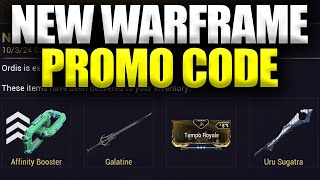 New Warframe Promo Code Free Galatine Affinity Booster Mod And Sugatra [upl. by Lester466]