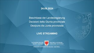 Decisioni della Giunta provinciale  24092024 [upl. by Gonta]