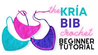 Kria Bib  full crochet tutorial [upl. by Mistrot695]