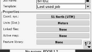 Trimble Access Create New Job [upl. by Notsur]