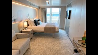 Norwegian Prima Stateroom Cabin 12700 Forward Facing Club Balcony Suite Category MB [upl. by Timmi403]