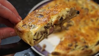 Quiche aux lardons et champignons facile [upl. by Marquet]