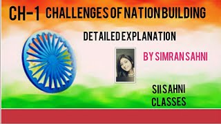 Challanges of nation building class 12by Simran Sahni pt3 [upl. by Kerr]