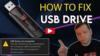 How to Fix USB Device Not Recognized  Restore USB Drive to Default Settings  Corrupted USB Drive [upl. by Ellynn]