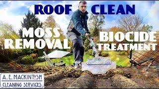 Roof Clean Moss Removal And Biocide Treatment [upl. by Herold]