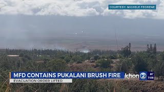 MEMA lifts Pukalani evacuation order fire 100 contained [upl. by Zeugirdor]