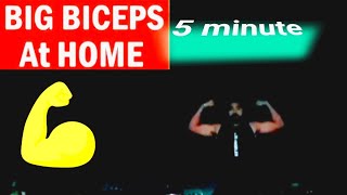 Full Biceps Workout at HOME 💪 NO GYM biceps workout homeworkout [upl. by Otero]