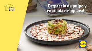 Carpaccio de pulpo con ensalada de aguacate 🐙 🥑  Recetas de Pescado  Lidl España [upl. by Eustache385]